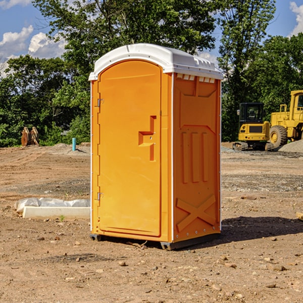 how often are the porta potties cleaned and serviced during a rental period in Wahpeton